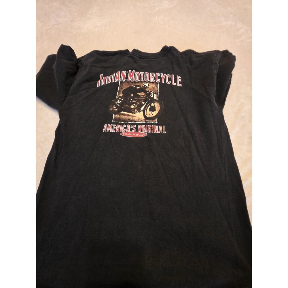 Indian Motorcycle Men's Size Large Black Short Sleeve T-Shirt